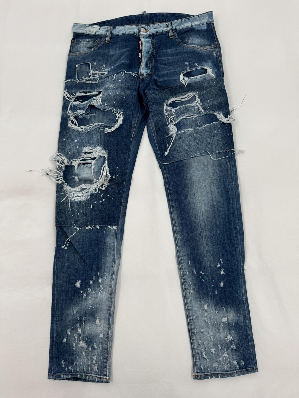DSQUARED2 Cool Guy Jeans Mens 52 Distressed Denim Ripped Made in Italy Designer
